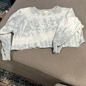 American Eagle Outfitters Light Blue Tie-Dye Top